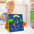 thumbnail image 4 of Felt Board Practical Felt Board Dual Color Folding Decorative Fastener Tape Standing Felt Board for Home, 4 of 6