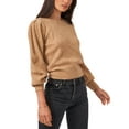 thumbnail image 4 of 1.State Womens Midnight Garden Cable Knit Crewneck Pullover Sweater, 4 of 6