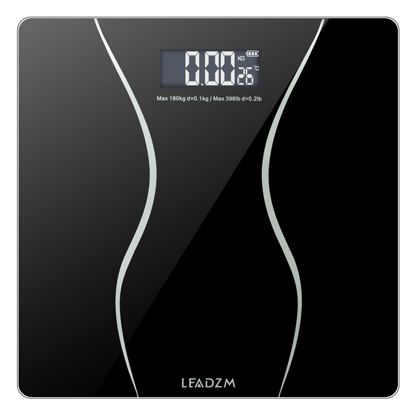 GOSASYONT Bathroom Scale, Highly Accurate Digital Bathroom Body Scale, Measures Weight up to 400 lbs, Black