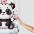 thumbnail image 3 of Orinice Panda Star Wand Bathroom Decor Set Polyester Fabric Shower Curtain with Hooks 36x72, 3 of 7