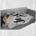 thumbnail image 6 of Justin Soft Flannel Fleece Throw Blanket, Modern Calligraphy with Popular Male Name Monochrome Hand Lettering Pattern, Cozy Plush for Indoor and Outdoor Use, 50" x 60", Black and White, by Ambesonne, 6 of 6