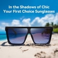 thumbnail image 2 of Gafas de Sol Oversized Cuadradas Dollger de Moda para Mujer y Hombre, 2 of 6
