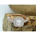 thumbnail image 4 of AFFY Princess Cut White Cubic Zirconia Engagement Ring in 14k Rose Gold Over Sterling Silver (1.35 Cttw) Size - 11.5, 4 of 8