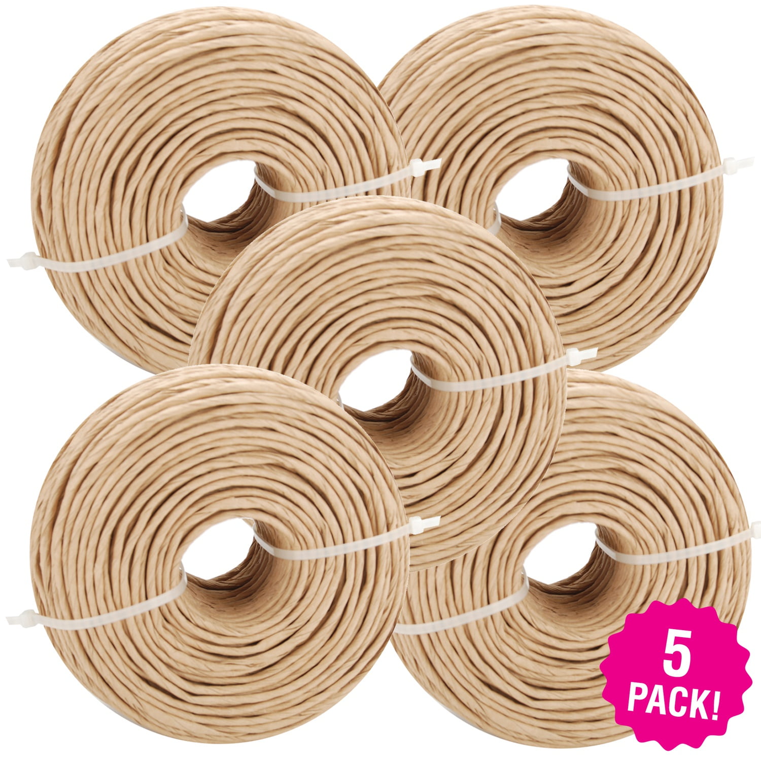 Commonwealth Basket FR632K2 Fibre Rush 6/32-Inch 2-Pound Coil - Pack of 2 Kraft Approximately 210-Feet