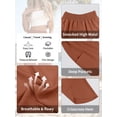 thumbnail image 4 of ANRABESS Wide Leg Capri Pants for Women Smocked High Waist Cropped Lounge Pants with Deep Pockets, Crisscross Hem Beach Vacation Trousers Size XXL, 4 of 9