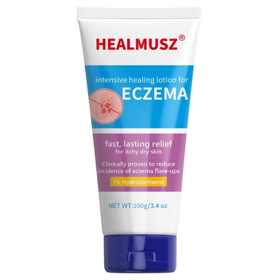 1 Percent Hydrocortisone Intensive Healing Lotion OTC for Eczema Fast Lasting Relief for Itchy Dry Skin 3.4 oz 100g