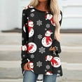 thumbnail image 2 of Christmas Long Sleeve Shirts for Women Bling Christmas Tree Print Tunic Tops Round Neck Casual Holiday Shirt Sweatshirt Womens Sweaters Sweatshirt Shirt, 2 of 5