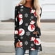 thumbnail image 2 of Mujeres Casual Manga Larga Cuello Redondo Tops Blusa Suelta Navidad Impreso Camisas Fridja  bvmnju2380, 2 of 5