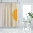 thumbnail image 4 of Boho Sun Shower Curtain Vintage Sunrise Sunset Shower Curtain Sets Bohemian Mid Century Modern Bath Curtain Bathroom Decor Abstract Minimalist Waterproof Shower Curtain with Hooks 72x72 Inch, 4 of 6