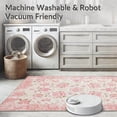 thumbnail image 5 of ODIKA 5'x7' Machine Washable Non-Slip Area Rug, Vintage Rose Trail Floral High Traffic Rug, Pink, 209971, 5 of 7