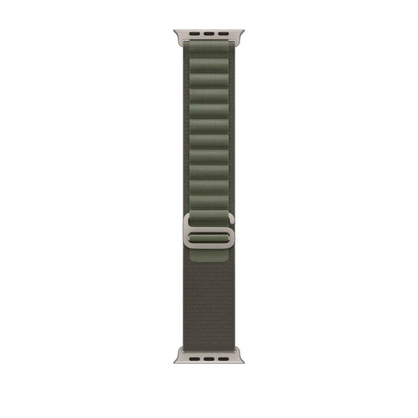 Apple Watch Ultra [GPS + Cellular 49mm] Smart Watch w/Rugged Titanium Case & Green Alpine Loop Small.