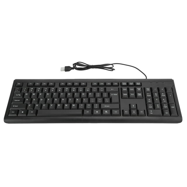 Teclado de teclas, teclado con cable USB 104 teclado silencioso teclado con cable USB rendimiento de gama alta