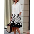 thumbnail image 2 of Vestido Zhyaj de manga larga a media pierna con lunares blancos para mujer 2025, 2 of 6