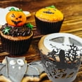 thumbnail image 1 of SEWCHICS  Cupcake Wrapper 24Pcs Cake Wrapper Black Paper for Cakes, 1 of 5