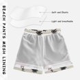 thumbnail image 3 of FORMRS Boys Swim Trunks Quick Dry Mesh Liner Boardshorts Sizes XS-XL, Beige Christmas Plaid, 3 of 7