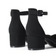 thumbnail image 4 of Zapatos de Tacón DREAM PAIRS para Mujer en Nubuck Negro con Punta Redonda y Tacón de 5 cm, 4 of 7