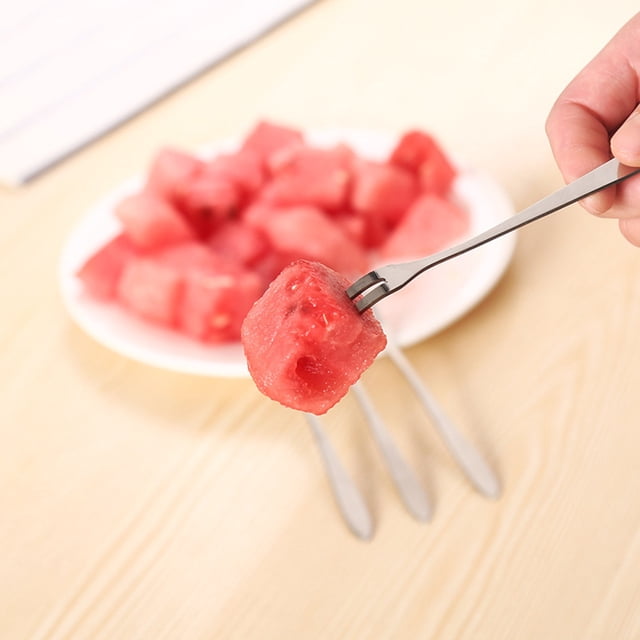 Stainless Steel Fruit Fork West Cutlery Small Fork Two Tooth Fork Dessert Cake F