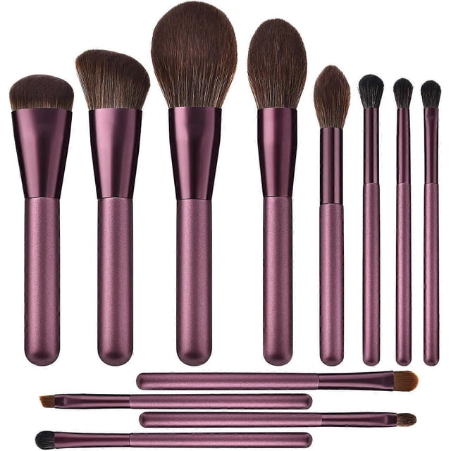 12Pcs Makeup Brushes Set, Premium Synthetic Foundation Powder Concealers Eye Shadows Makeup Brushes