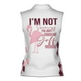 thumbnail image 3 of Flamingo I'm Not Swearing Argyle Pattern Golf Women Sleeveless Polo Size XS-4XL, 3 of 5