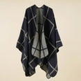 thumbnail image 2 of Tiqkatyck Shawl Wraps for Women Clearance Womens Color Blocking Autumn Spring Winter Windproof Warm Cloak Shawl Shawl Cardigan Shawl Scarf for Women Shawls and Wraps Navy, 2 of 6