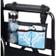 thumbnail image 1 of Bolsa lateral para reposabrazos de silla de ruedas, bolsa de almacenamiento de 6 bolsillos con tiras reflectantes y portabotellas, scooter de movilidad, andador, accesorios de transporte, azul, 1 of 5