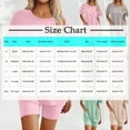 thumbnail image 3 of Enjoytime Womens Two Piece Sets Summer Solid Color Short Sleeve Shirts and Shorts Round Neck Sleepwear Casual Travel Outfits 2025 Green B XXL, 3 of 4