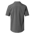 thumbnail image 5 of ALLLIST Collared Spring Tops Gray Short Sleeve Solid T-Shirts Pullover Button with Pocket Polo T Shirts for Men, 5 of 5