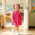 thumbnail image 6 of Lanbubble Toddler Girls Long Sleeve Dresses 2 Pack A-Line Casual Play Dresses 2-3T, 6 of 9