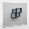 thumbnail image 5 of Ada Home Decor Furniture 39.37" 2 Tier Petrol Blue Watkins Modern Wall Shelf, 5 of 7