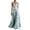 01 Sky Blue, variant on Elegant Chiffon Floor Lenght Dress for Women Summer Bohemian Floral Print V Neck Wedding Guest Vacation Dresses