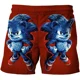 thumbnail image 3 of Pantalones de playa Sonic The Hedgehog para niñas y niños, estilo Harajuku, ropa para parejas, pantalones cortos con estampado de dibujos animados en 3D, 3 of 5