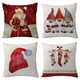 thumbnail image 1 of Funda de almohada de lino con decoración navideña de estilo festivo, ciervo, copo de nieve, funda de almohada navideña, 1 of 5