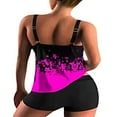 thumbnail image 3 of Plus Size Swimsuits for Women Two Piece Tankini Top Boyshort Bathing Suits Tummy Control Swimwear, 3 of 6