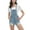 Lt. Blue, variant on Women’s Summer Cute Denim Romper Overall Shorts – Distressed Raw Edge Hem Bib Shortalls