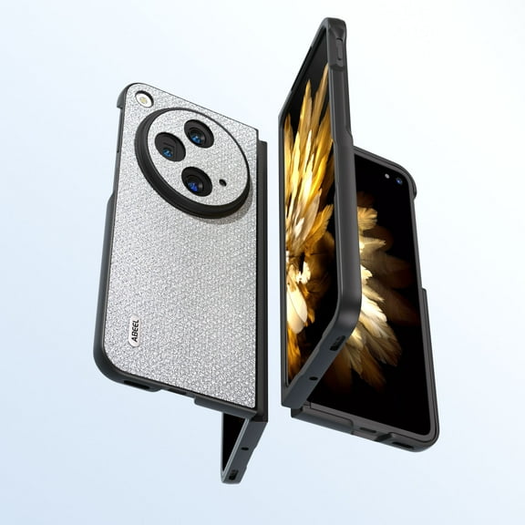 Allytech Oneplus Open Case 7.82" 2023 Released,  Bling Glitter Rhinestone Design Luxury Back Cover Anti-Slip Shockproof Phone Case for Oneplus Open - Silver