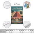 thumbnail image 2 of Pyramid Architecture Wall Art Larco Museum Peru Retro Travel Poster Lima Adobe Gardens Print Poster, 2 of 8
