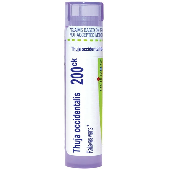 Boiron Thuja Occidentalis 200CK, Homeopathic Medicine for Warts, 80 Pellets