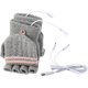 thumbnail image 1 of Guantes calefactables USB para hombre y mujer, color gris, calentadores de manos USB, cálidos para invierno, con dedos completos y sin dedos, guantes calefactables USB para ordenador portátil, 1 of 5