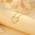 thumbnail image 5 of Turandoss Dainty 14K Gold Plated Simple Big Hollow Heart Pendant Choker Necklace for Women Girls Cute Trendy Jewelry Personalized Easter Birthday Gifts for Women Girls Her, 5 of 7