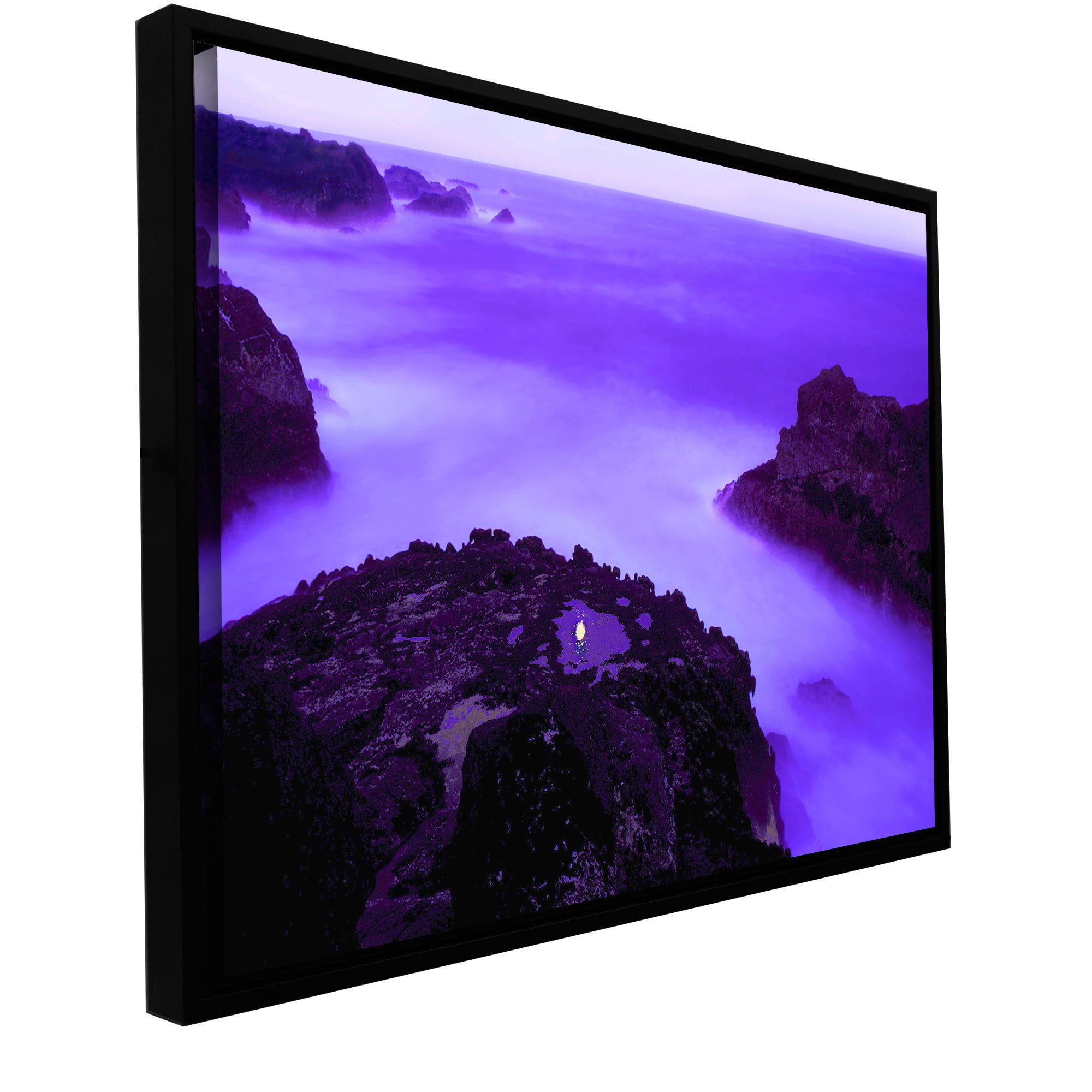 ArtWall Dean Uhlinger "Dawn And Moonlight" Floater Framed Gallery-Wrapped Canvas