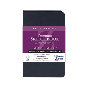 This Is Not A Sketchbook Stillman & Birn Zeta Hardbound Sketchbook, Heavyweight 180lb, Natural White, 25 Sheets, 5.5x8.5 Stillman And Birn