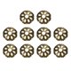 thumbnail image 1 of Uxcell 10 paquetes de placa de respaldo para pomo de gabinete, arandelas de placa de respaldo radial de forma porosa de 0.98 pulgadas, junta de decoración clásica para puertas de cajones de gabinete, 1 of 6
