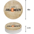 thumbnail image 1 of FMSHPON Happy Halloween Orange Moon Retro Set of 4 Round Coaster for Drinks, Absorbent Ceramic Stone Coasters Cup Mat with Cork Base for Home Kitchen Room Coffee Table Bar Decor, 1 of 6
