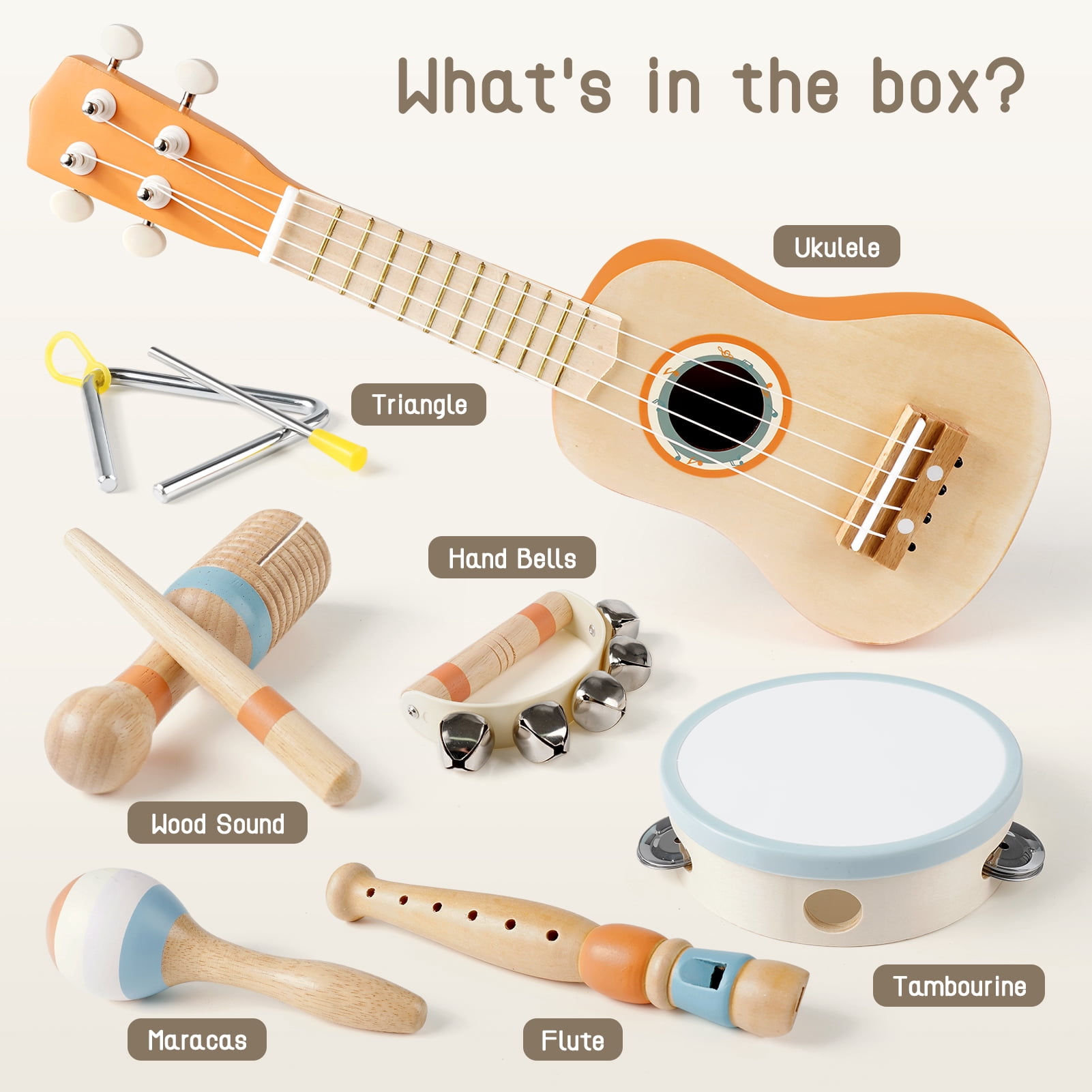 Vanplay Kids 7-in-1 Musical Instrument Set for Children 3+