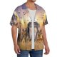 thumbnail image 2 of Balery Wildlife Protection Camisa Casual de Manga Corta con Botones para Hombre, Texturizada, Estilo Cubano, para Playa, Verano-Large, 2 of 5