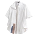 thumbnail image 2 of pstuiky camisetas para hombre, Blusas deportivas de verano para hombre, de color block, con cuello redondo, manga corta, de malla, transpirables y holgadas. camisas casuales para hombre s, 2 of 4