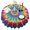 Colorful Tie Dye, variant on Colorful Tie Dye Mandala Pattern Round Tablecloth 60"x60",Wrinkle Wipeable Table Cloth for Kitchen Dining Room Picnic Patio Party