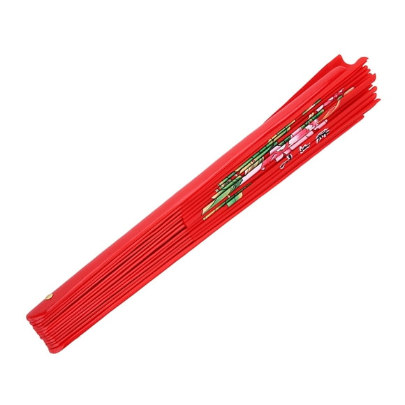 Tai Chi Kung Fu Bamboo Silk Fan Delicate Painting Edge Sturdy Metal Rivet Suitable for Tai Chi Training and Dance