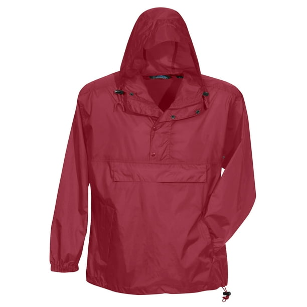 Tri-Mountain - Tri-Mountain Unlined Nylon 1/2 Zip Anorak Hooded Jacket ...