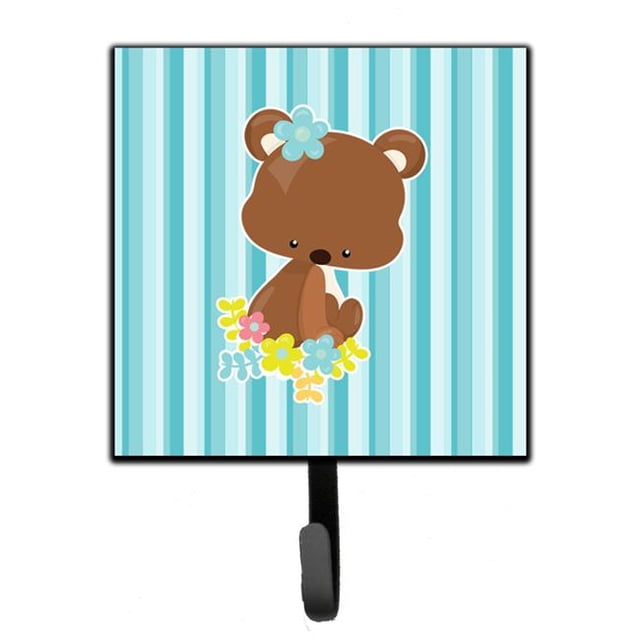 Carolines Treasures BB7096SH4 Bear With Flowers Leash or Key Holder